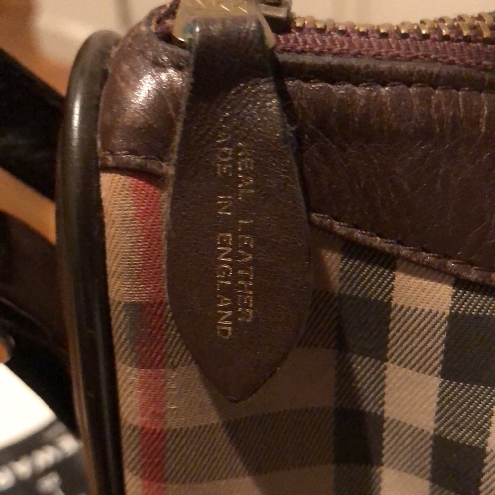 Burberry classic Nova print shoulder bag brown leather detail - Picture 12 of 15